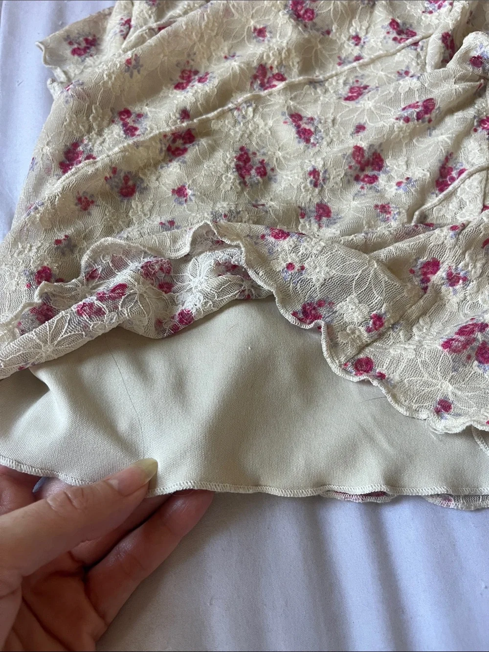 Art Class Floral Shirt & Skirt Set, Sz Small